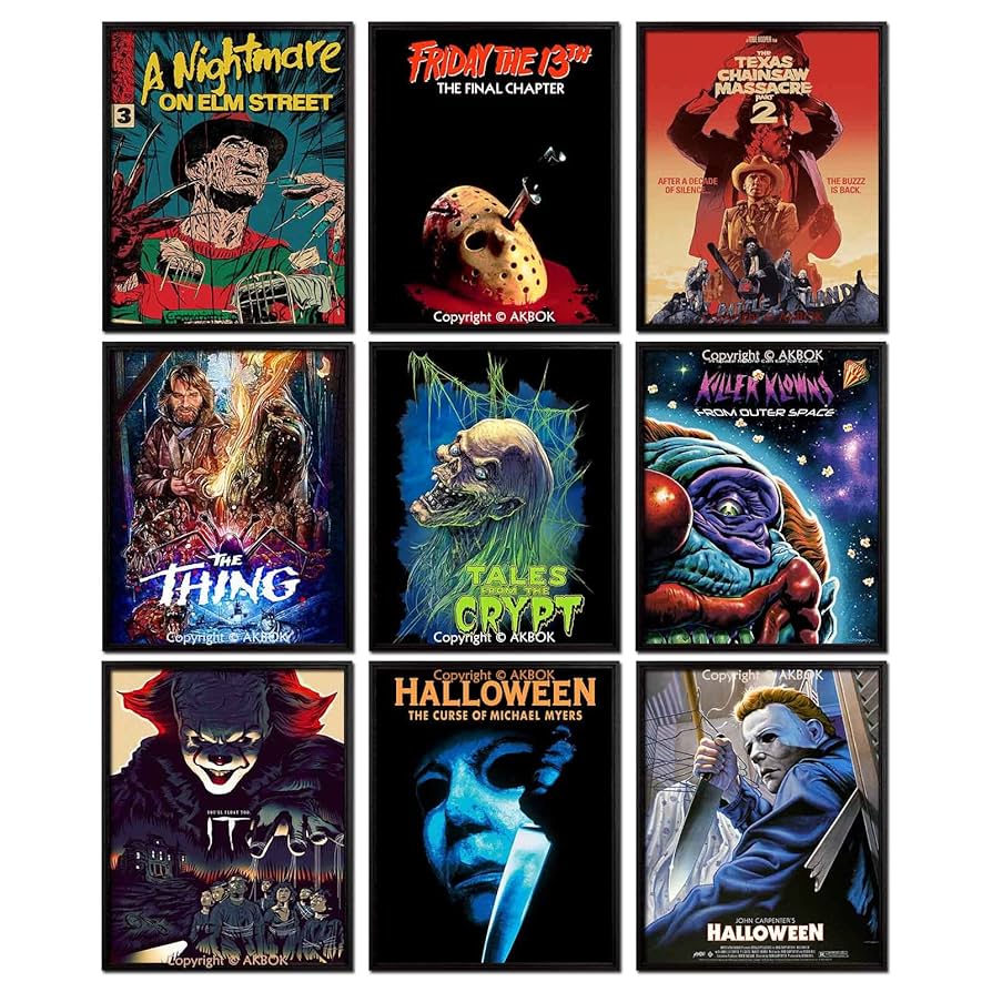 Amazon.co.jp: ビンテージホラー映画ポスターセット